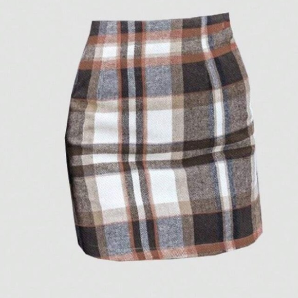 Plaid Mini Skirt High Waisted - Picture 6 of 16